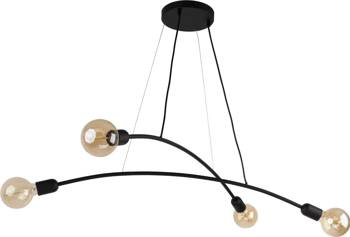 TK Lighting żyrandol / lampa wisząca Helix 4xE27 czarna 2724
