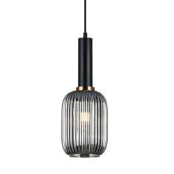 Italux lampa wisząca Antiola E27 czarna PND-5588-1M-BK+SG
