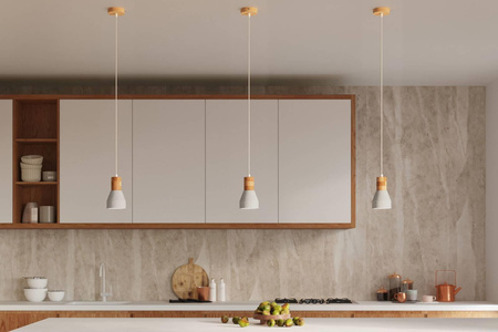 Sollux lampa wisząca Qubic E27 szaro/drewniana SL.0964