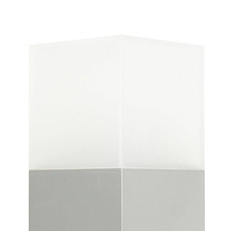 Su-ma lampa stojąca zewnętrzna Cube E27 srebrna 83cm IP44 CB-830 AL