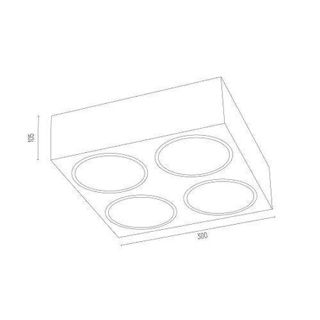 Argon plafon techniczny Rodos 4xG9 biały 1540