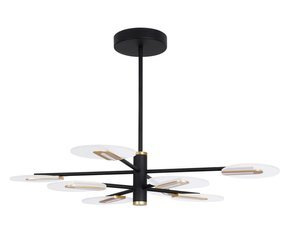 Luces Exclusivas żyrandol  / lampa wisząca LED Ceja 8x(7W 450lm 3000K) 56W 3605lm czarno/złota LE41373