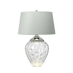 Quintiesse lampka biurkowa Samara 2xE27 + GU10 szara/nikiel Ø45,7cm QN-SAMARA-TL-CLR