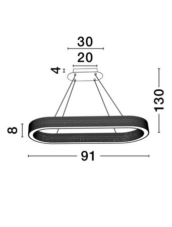 Luces Exclusivas lampa wisząca LED Yotau ściemnialna 70W 5444lm 3000K IP20 złota LE44730