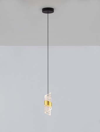 Luces Exclusivas lampa wisząca LED Paita Ø 13 cm 9W 739lm 3000K IP20 czarno/złota LE44350