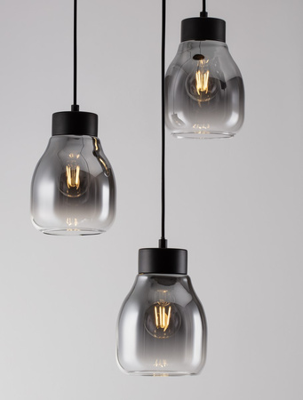 Luces Exclusivas lampa wisząca LED Moche Ø 32 cm E27 3x12W IP20 czarna LE44341