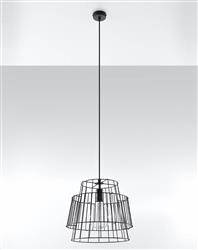 Sollux lampa wisząca Gate E27 czarna SL.0663