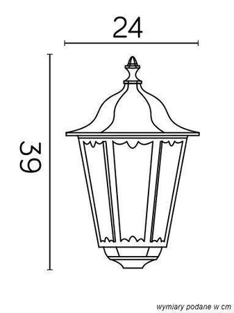 Su-ma latarnia uliczna (głowica) Retro Classic E27 czarna/patyna IP43 K 1018