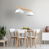 TK Lighting lampa wisząca Oslo 2xE27 biało/drewniana 4713
