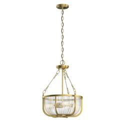 Quintiesse lampa wisząca Roux 3xE27 mosiężna QN-ROUX3-NBR