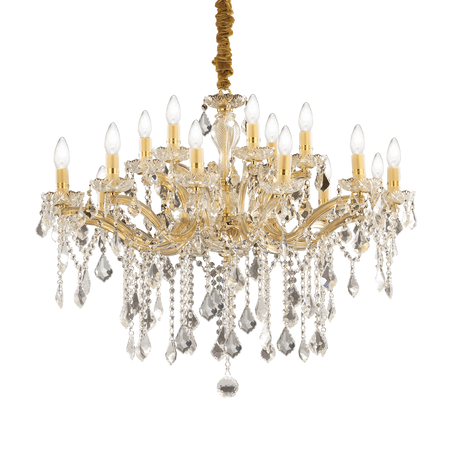 Ideal Lux żyrandol / lampa wisząca Florian 18xE27 złota 075181