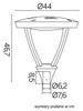 Su-ma latarnia uliczna (głowica) LED Mars 40W 3825lm 3000K popielata IP65 LS-LB-22A