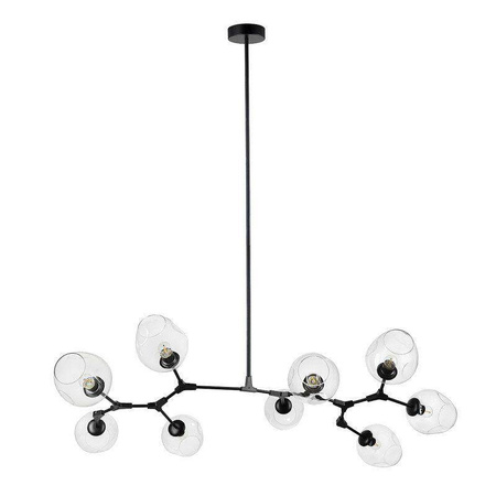 Step Into Design żyrandol / lampa wisząca Modern Orchid 9 9xE27 czarna ST-1232-9 black transparent