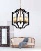 Lumina Deco żyrandol / lampa wisząca Vigatto W8 8xE27 czarno/mosiężna LDP 1224-8 (BK+MD)