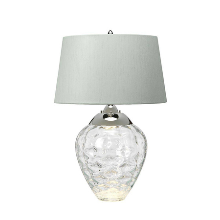 Quintiesse lampka biurkowa Samara 2xE27 + GU10 szara/nikiel Ø45,7cm QN-SAMARA-TL-CLR