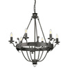 Elstead żyrandol / lampa wisząca Windsor 6xE14 grafitowa WINDSOR6-GR
