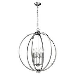 Elstead żyrandol / lampa wisząca Corinne 6xE14 nikiel FE-CORINNE-6P-L