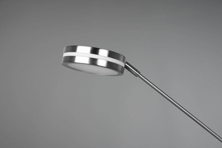 Trio lampa podłogowa LED Franklin 35W 4100lm + 6,5W 650lm 2700/3200/4000K srebrna ściemnialna 181cm 426510207