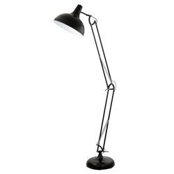 Eglo lampa podłogowa Borgillio E27 czarna 190cm 94698