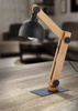 TK Lighting lampka biurkowa Oslo E27 czarno/drewniana 5021