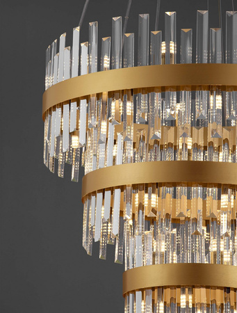 Luces Exclusivas lampa wisząca LED Cholula Ø 75 cm G9 42x5W IP20 złota LE44723