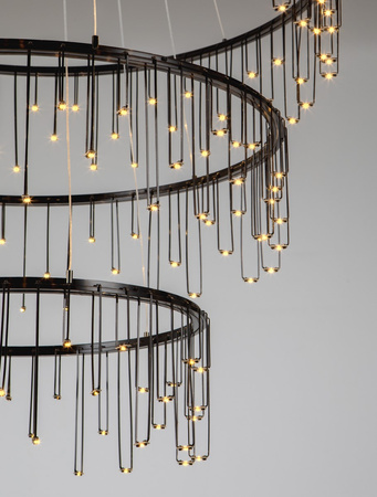 Luces Exclusivas lampa wisząca LED Huaraz ściemnialna Ø 80 cm 72W 6028lm 3000K IP20 czarna LE44445