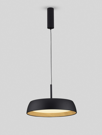 Luces Exclusivas lampa wisząca LED Caracollo ściemnialna Ø 45 cm 40W 3111lm 3000K IP20 czarno/drewniana LE44810