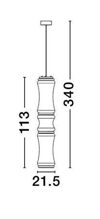 Luces Exclusivas lampa wisząca LED Abancay ściemnialna Ø 21,5 cm 37W 888lm 3000K IP20 czarna LE44593