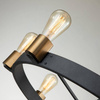 Quintiesse lampa wisząca Silas 8xE27 czarno/mosiężna QN-SILAS-8P-DZ