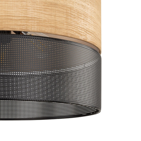 TK Lighting lampa wisząca Nicol 3xE27 czarno/drewniana 4798