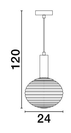 Luces Exclusivas lampa wisząca LED Balaju Ø24 cm E27 1x12W IP20 złota LE43678