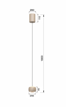 Aviano Lighting lampa wisząca LED Quiberon ściemnialna 6W 600lm 3000K piaskowa 6039-113