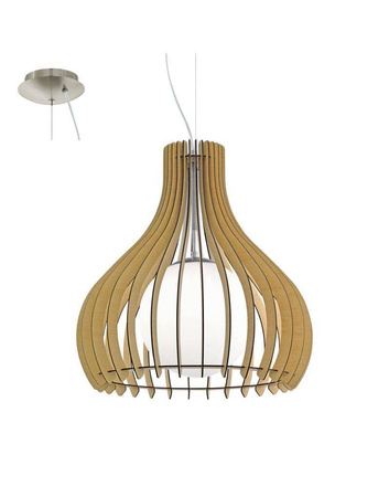 Eglo lampa wisząca Tindori E27 drewniana 96214