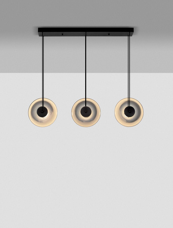 Luces Exclusivas lampa wisząca LED Huacaraje ściemnialna 24W 660lm 3000K IP20 czarna LE44828