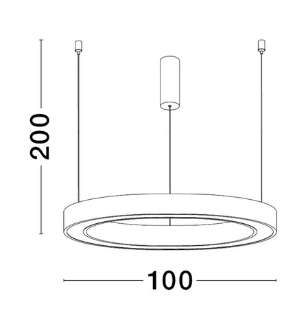 Luces Exclusivas lampa wisząca LED Milpa ściemnialna Ø 100 cm 60W 3483lm 3000K IP20 złota LE43282