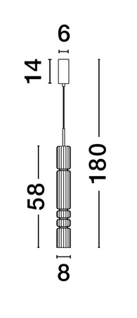 Luces Exclusivas lampa wisząca LED Montero Ø 8 cm 12W 1526lm 3000K IP20 wys. klosza 58 cm złota LE44588