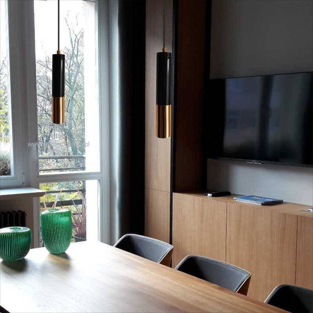 Step Into Design lampa wisząca Pipe 1 G9 czarno/złota ST-5719-1