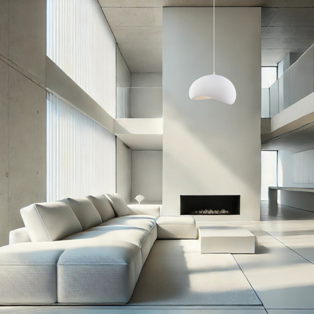 Luces Exclusivas lampa wisząca LED Palinza E27 1x12W IP20 wys. klosza 23 cm biała LE45318