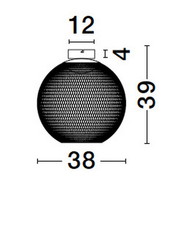 Luces Exclusivas lampa sufitowa LED Rita Ø 38 cm 19W 589lm 3000K IP20 czarna LE44255