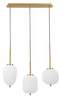 Luces Exclusivas lampa wisząca Pilar 3xE14 biało/mosiężna LE41760