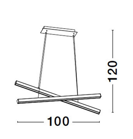Luces Exclusivas lampa wisząca LED Puebla 40W 1427lm 3000K biała LE42800