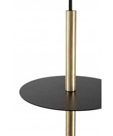 Ummo lampa wisząca Plaat A E27 czarna z mosiądzem PLA132P0