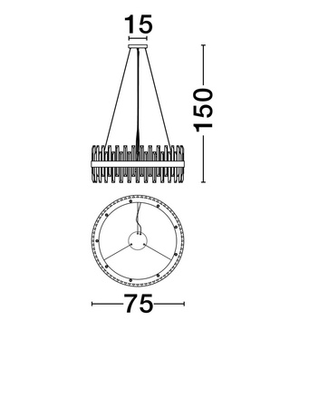 Luces Exclusivas lampa wisząca LED Cholula Ø 75 cm G9 18x5W IP20 złota LE44721