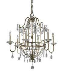Elstead żyrandol / lampa wisząca Gianna 6xE14 srebrna FE-GIANNA6