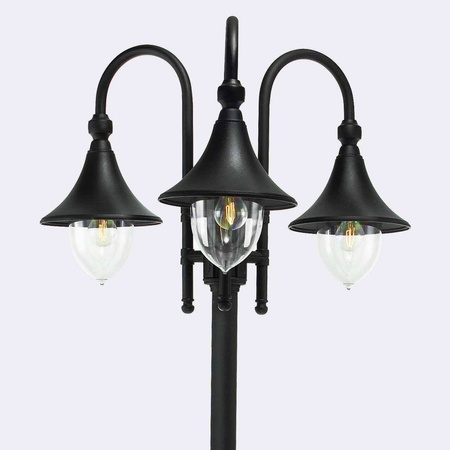 Norlys latarnia Florence 3xE27 czarna 256cm IP54 830BL