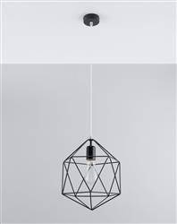 Sollux lampa wisząca Gaspare E27 czarna SL.0291