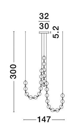 Luces Exclusivas lampa wisząca LED Cana 42W 8137lm 3200K złota LE42697