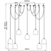 Quintiesse lampa wisząca Nula 12xE14  biało/złota QN-NULA-12P