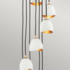 Quintiesse lampa wisząca Nula 12xE14  biało/złota QN-NULA-12P