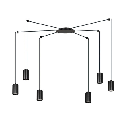 Emibig lampa wisząca Traker 6 6xGU10 czarna 524/6
